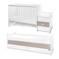 Letto MAXI PLUS NEW white+string Variante В /letto per adolescenti; letto per bambini con mobiletto multifunzionale / *in questa variante il letto può essere utilizzato contemporaneamente da due ragazzi/